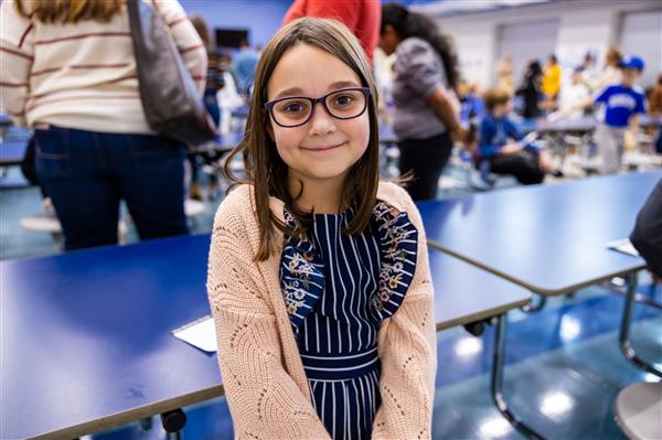 Students in 3rd grade participating in the Wax Museum.